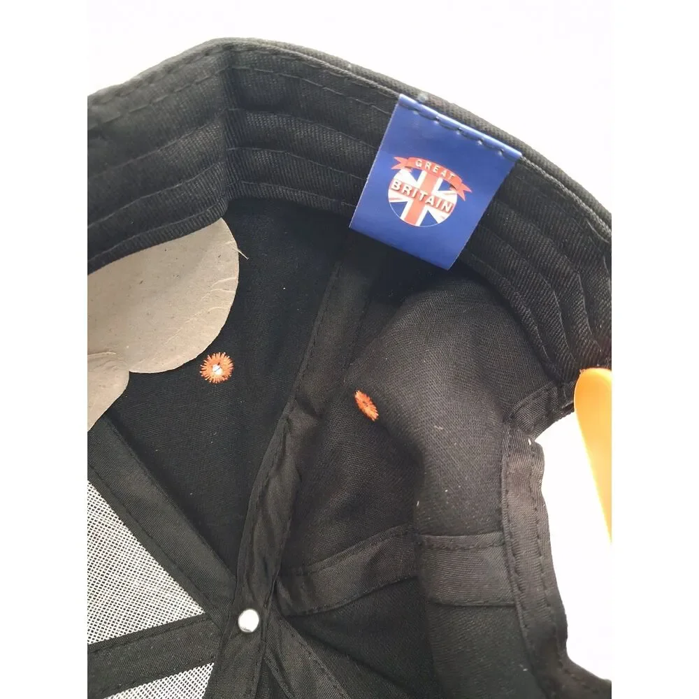 London England Great Britain Awnhill Orange and Black Snapback Hat
